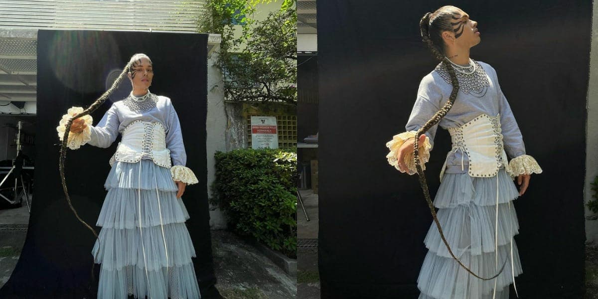 Vitão surge de vestido e impressiona fãs com seu novo visual (Foto: Reprodução) Vitão surge de vestido e impressiona fãs com seu novo visual (Foto: Reprodução)