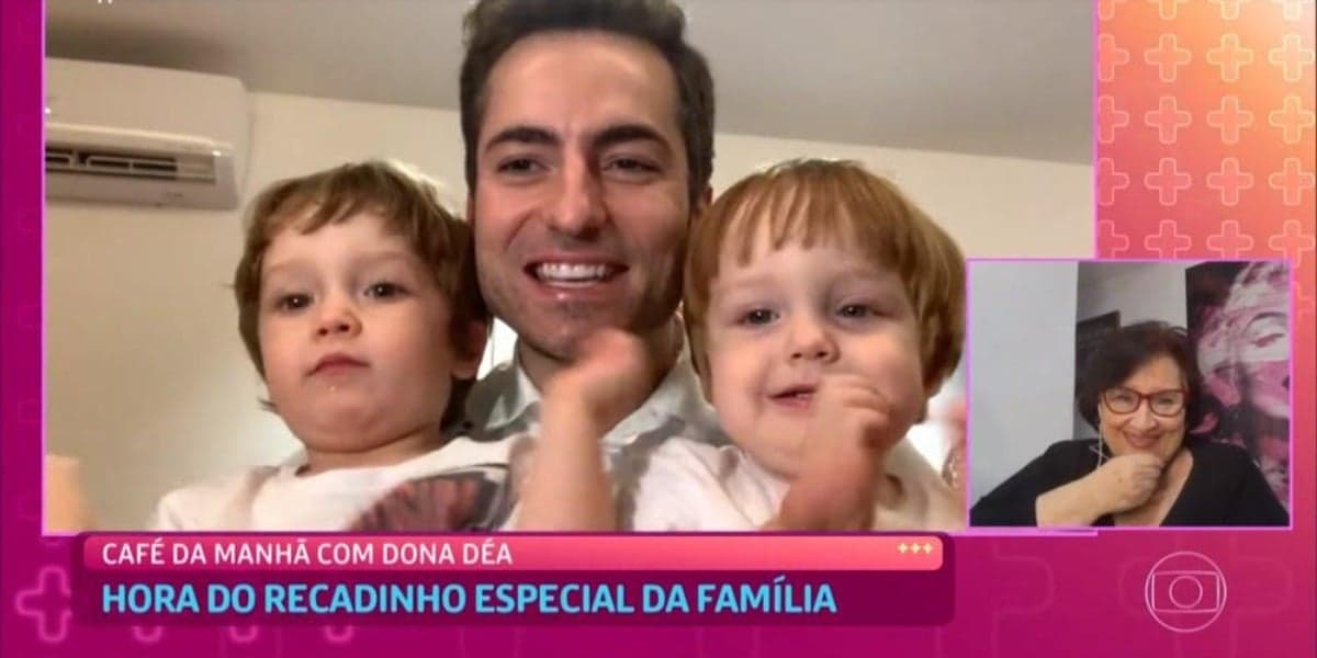 Déa Lúcia, mãe de Paulo Gustavo, se emocionou com homenagem de Thales Bretas e dos netos (Foto: Reprodução/TV Globo) Déa Lúcia, mãe de Paulo Gustavo, se emocionou com homenagem de Thales Bretas e dos netos (Foto: Reprodução/TV Globo)