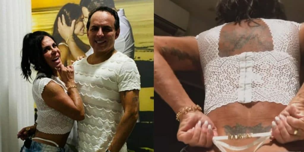 Gretchen usa calcinha com nome do 18° marido e homenagem viraliza: "Se incomodem"