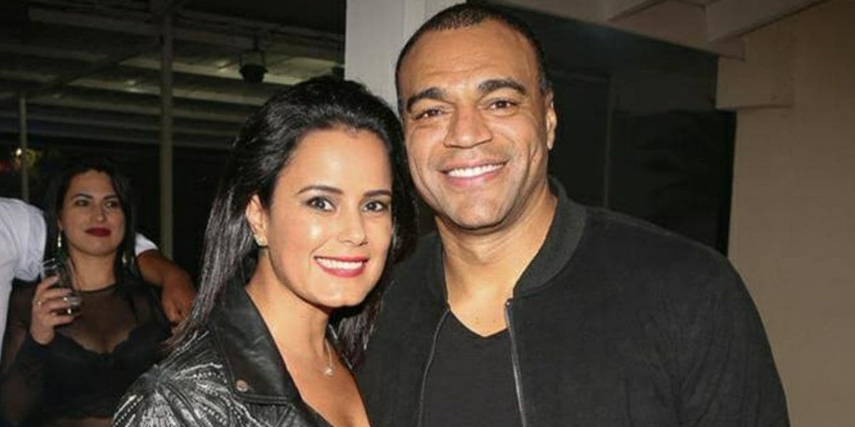 Denílson e sua esposa, Luciele Camargo Denílson e sua esposa, Luciele Camargo