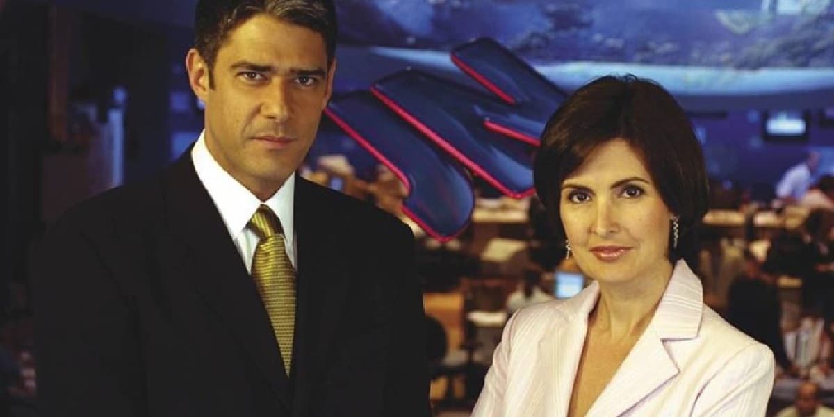 Fátima Bernardes ao lado de William Bonner no dia 11 de setembro de 2001 (Foto: Divulgação) Fátima Bernardes ao lado de William Bonner no dia 11 de setembro de 2001 (Foto: Divulgação)