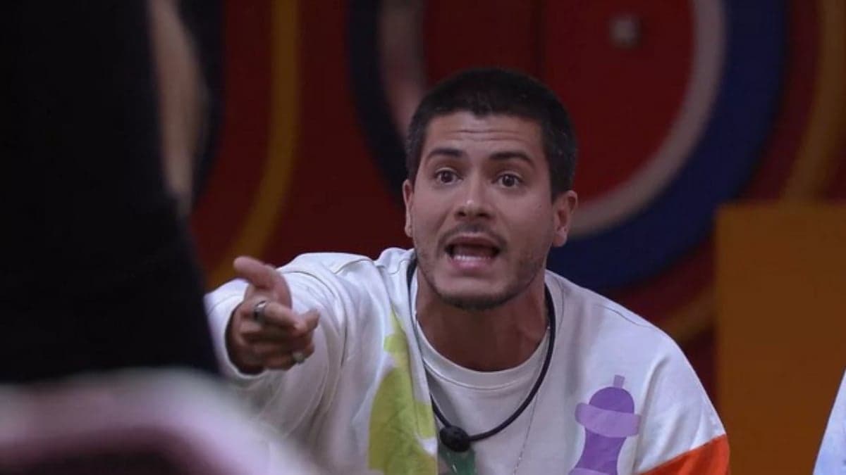 BBB22: Arthur Aguiar bate-boca no Jogo da Discórdia (Foto: Reprodução / Globoplay) BBB22: Arthur Aguiar bate-boca no Jogo da Discórdia (Foto: Reprodução / Globoplay)