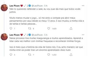 Leo Picon, irmão de Jade Picon do BBB22 (Foto: Reprodução / Twitter) Leo Picon, irmão de Jade Picon do BBB22 (Foto: Reprodução / Twitter)