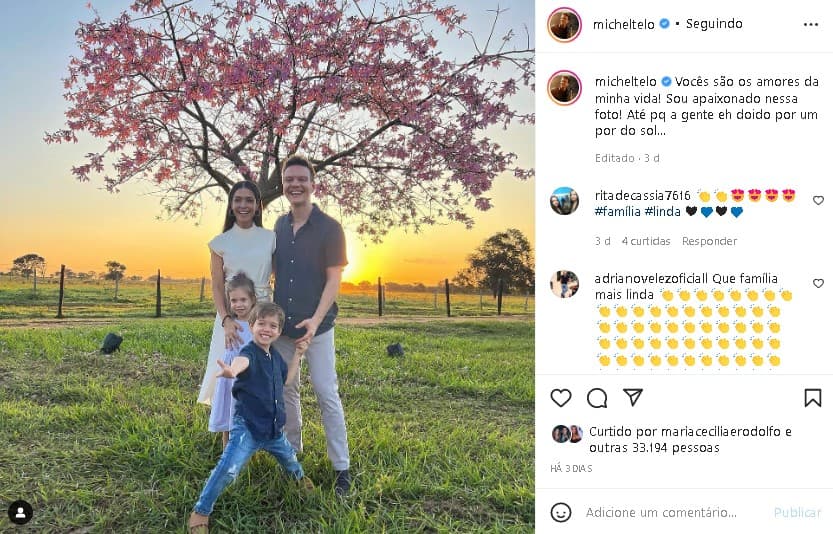 Michel Teló falou da união com Thais Fersoza (Foto: Reprodução/ Instagram)