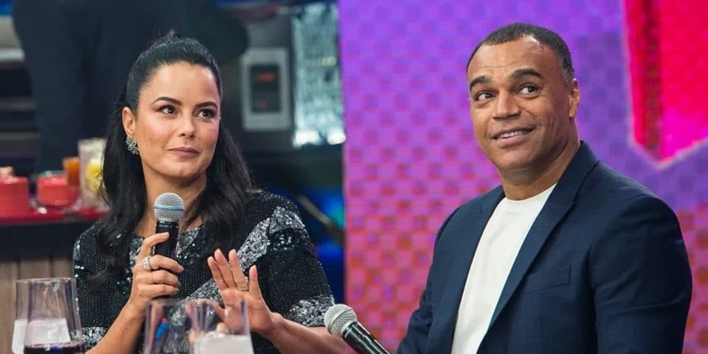 Luciele Di Camargo e Denilson estiveram no programa do Faustão