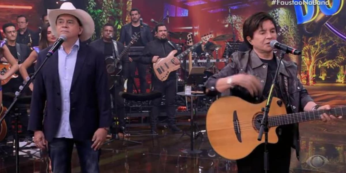 Chitãozinho e Xororó estiveram no Faustão na Band - Foto: Reprodução