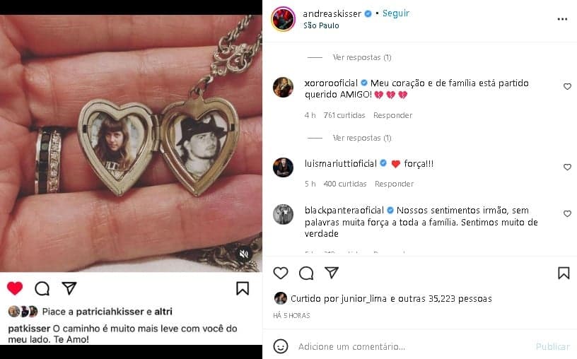 Xororó, Sandy e Junior demonstraram tristeza com a morte da grande amiga (Foto: Reprodução/ Instagram) Xororó, Sandy e Junior demonstraram tristeza com a morte da grande amiga (Foto: Reprodução/ Instagram)