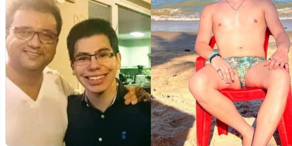 Xingado como feio antes, filho de Geraldo Luís cresceu, se tornou um homem lindo e agora exibe corpão só de sunga