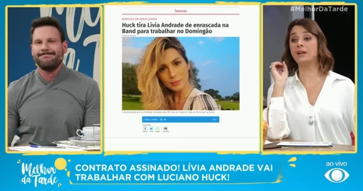 Catia Fonseca e colunista comentar sobre programa cancelado de Lívia Andrade Catia Fonseca e colunista comentar sobre programa cancelado de Lívia Andrade