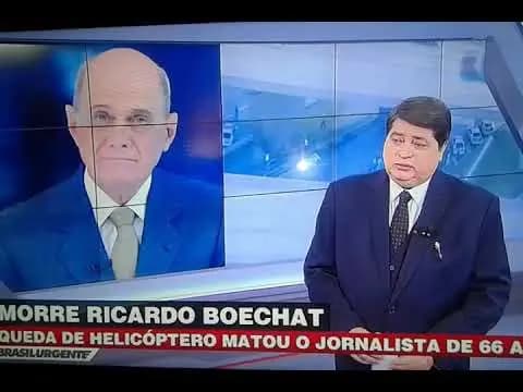 Datena chorou ao noticiar morte de Ricardo Boechat (Foto: Reprodução) Datena chorou ao noticiar morte de Ricardo Boechat (Foto: Reprodução)
