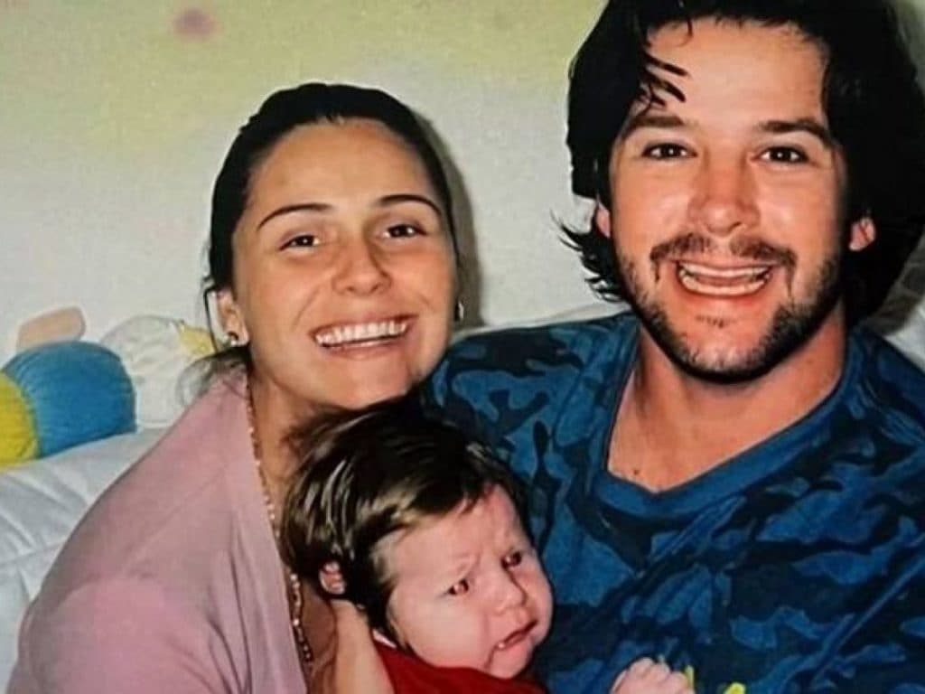 Antonelli e Benício com Pietro, quando era apenas um bebê (Foto: Reprodução) Antonelli e Benício com Pietro, quando era apenas um bebê (Foto: Reprodução)