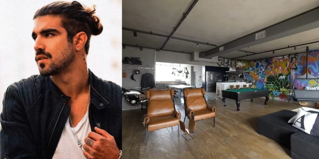 Closet que mais parece uma casa, coleção de óculos e até cinema: essa é a casa luxuosa de Caio Castro
