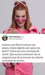 Ex-empresário de Deborah Albuquerque expõe podres da peoa para entrar no reality show rural da Record TV, A Fazenda 14 (Foto: Reprodução / Twitter) Ex-empresário de Deborah Albuquerque expõe podres da peoa para entrar no reality show rural da Record TV, A Fazenda 14 (Foto: Reprodução / Twitter)