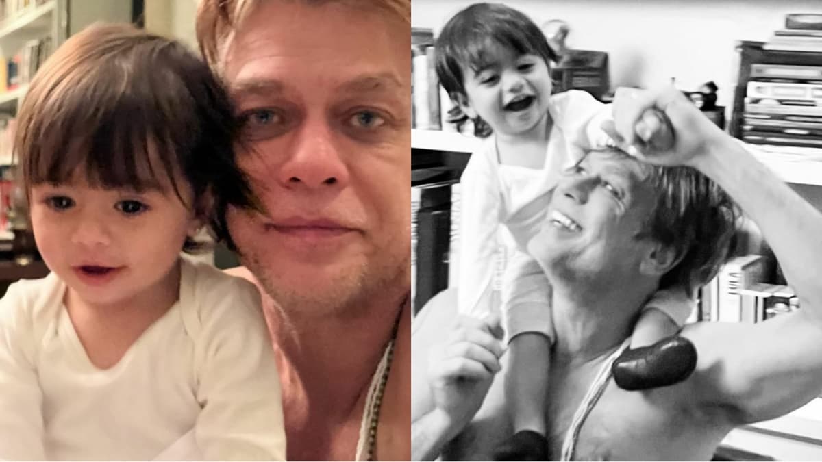 Fábio Assunção e sua filha menor, Alana 