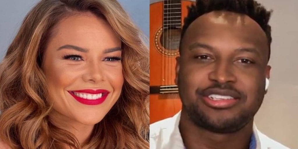 Fernanda Souza surge com Thiaguinho e faz declaração para o cantor: "Te amo''