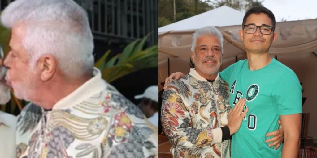Lulu Santos é flagrado dando beijo em famoso cantor e marido surge em foto no mesmo local