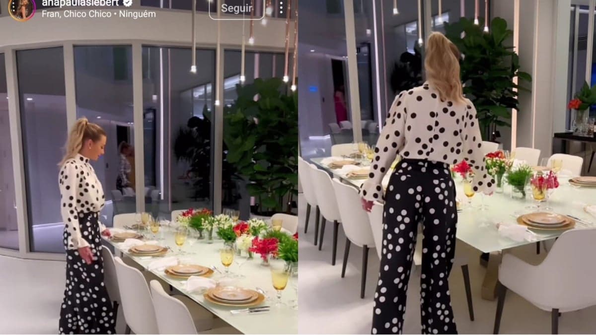 Ana Paula Siebert mostra sala de jantar luxuosa de apartamento de Miami Ana Paula Siebert mostra sala de jantar luxuosa de apartamento de Miami