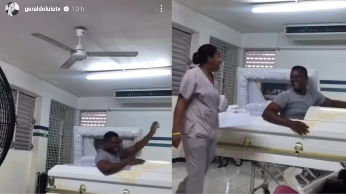 Rapaz levanta aos berros e assusta colega de trabalho; funcionária morre de rir com a pegadinha Rapaz levanta aos berros e assusta colega de trabalho; funcionária morre de rir com a pegadinha