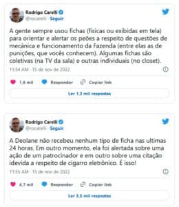 Rodrigo Carelli, veio a público se manifestar sobre ataques de manipulação no programa (Foto: Reprodução / Twitter) Rodrigo Carelli, veio a público se manifestar sobre ataques de manipulação no programa (Foto: Reprodução / Twitter)