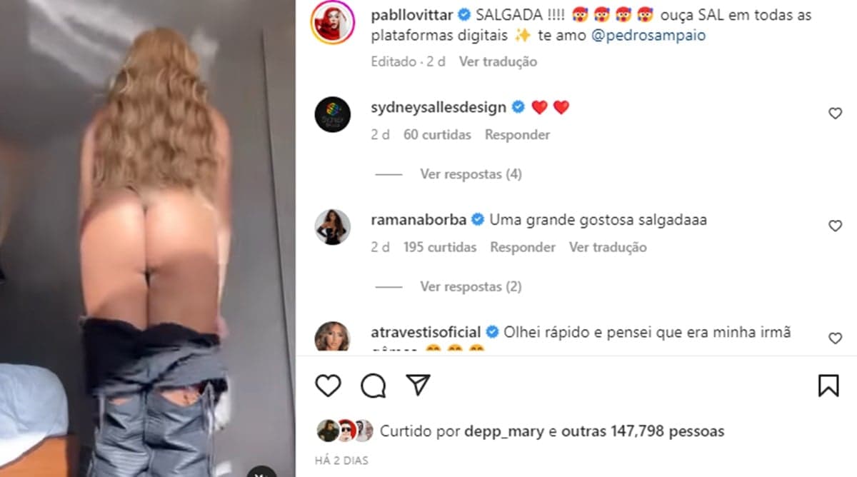 A cantora causou alvoroço em suas redes sociais ao divulgar nova música com Pedro Sampaio A cantora causou alvoroço em suas redes sociais ao divulgar nova música com Pedro Sampaio