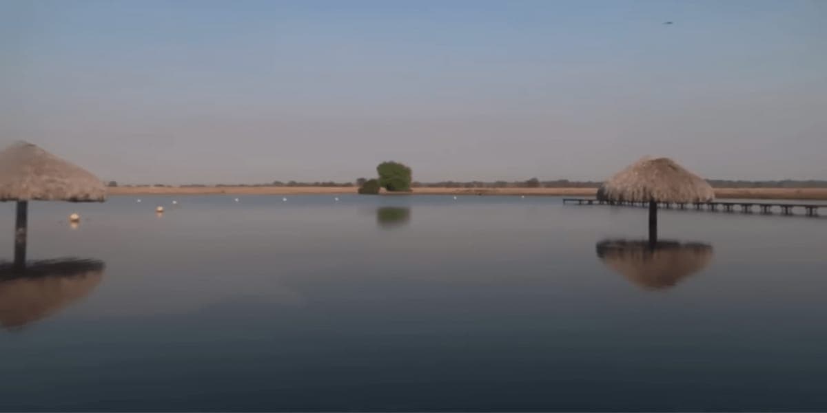 Lago particular da fazenda do cantor (Reprodução: Youtube)