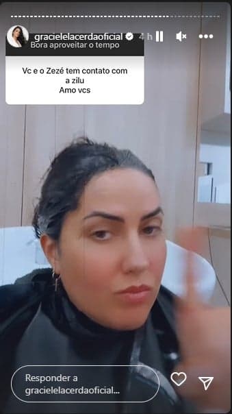 Graciele expõe relação com Zilu Godói - Foto: Reprodução