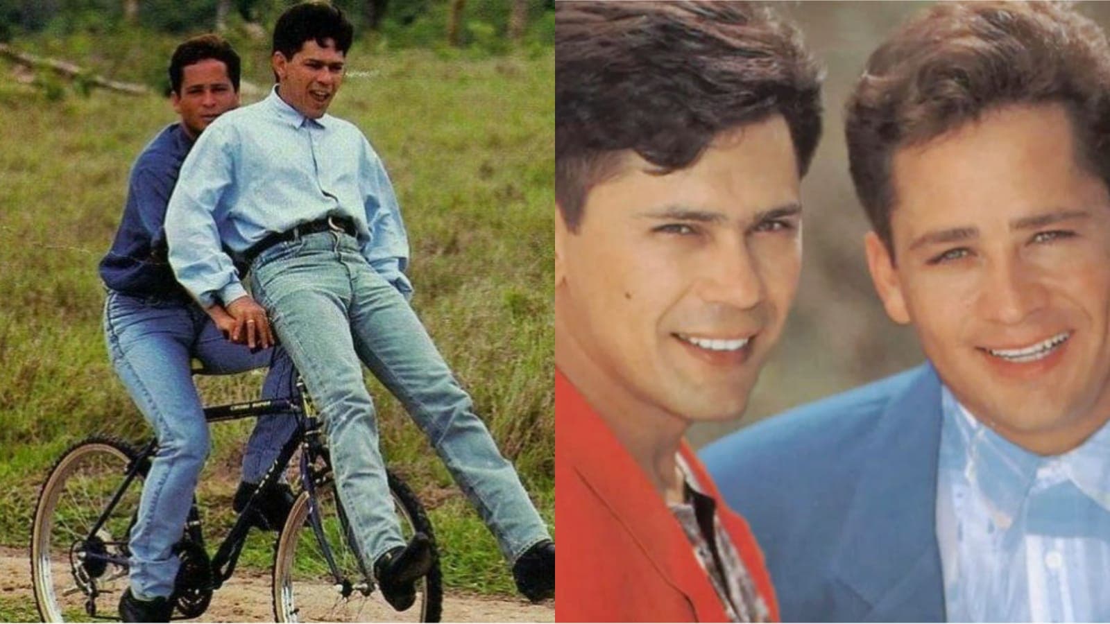 Leandro em foto com Leonardo (Imagem: Montagem)