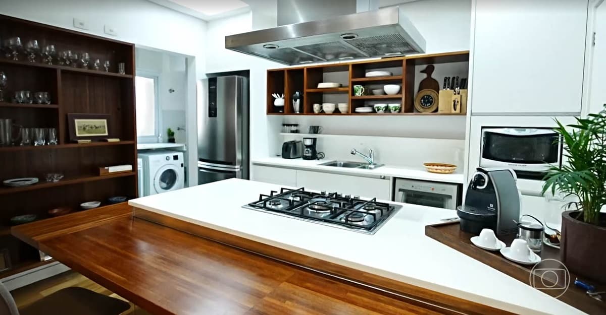 Cozinha do apartamento de luxo de Patrícia Poeta em SP Cozinha do apartamento de luxo de Patrícia Poeta em SP
