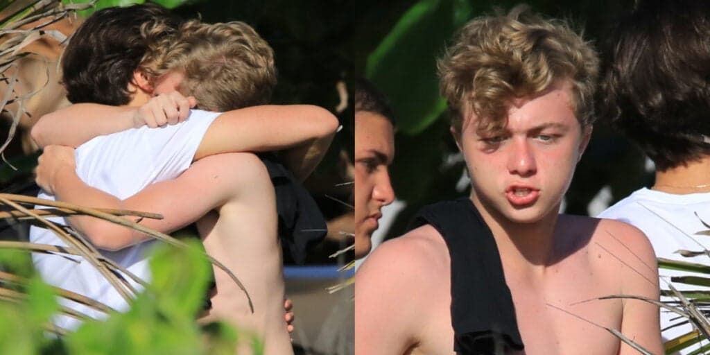 Filho de Huck e Angélica, aos 15 anos, tem flagra raro com amigos na praia e tamanho que ele está choca