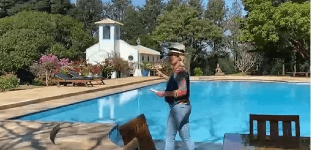 Piscina maravilhosa da fazenda (Foto: Reprodução - Globo)