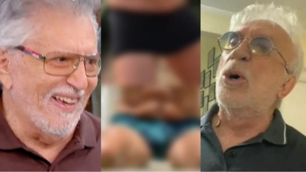 Fotos de Moacyr Franco e Carlos Alberto, ambos aos 86, de sunga, provam que eles deixam novinhos no chinelo