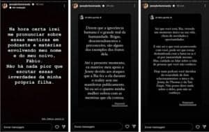 Fábio Gontijo e Jenny Miranda se pronunciaram nas redes sociais criticando a ex-peoa (Foto: Reprodução / Instagram) Fábio Gontijo e Jenny Miranda se pronunciaram nas redes sociais criticando a ex-peoa (Foto: Reprodução / Instagram)