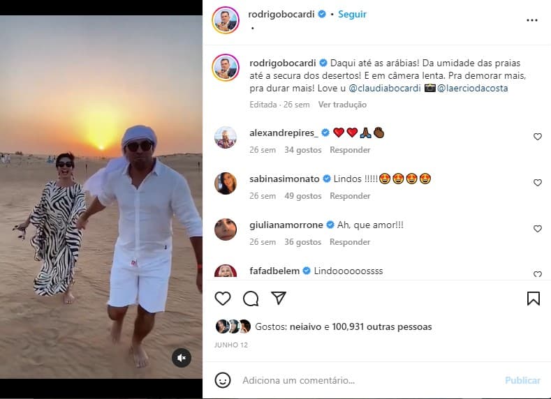 O jornalista ao lado da esposa - Foto: Reprodução O jornalista ao lado da esposa - Foto: Reprodução