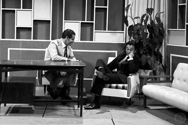 Apresentador durante o seu programa na Globo (Foto: Reprodução)