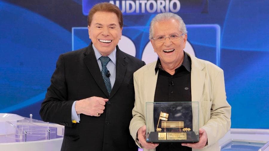 Carlos Alberto e Silvio Santos - Foto Reprodução Carlos Alberto e Silvio Santos - Foto Reprodução