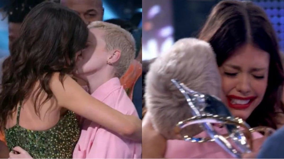 Vitória Strada se assumiu lésbica ao beijar a noiva no palco do Domingão com Huck, após vencer a Dança dos Famosos 