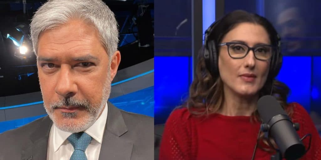 Recado privado que William Bonner mandou para Paola Carosella foi exposto por ela: "Guarda meu telefone"