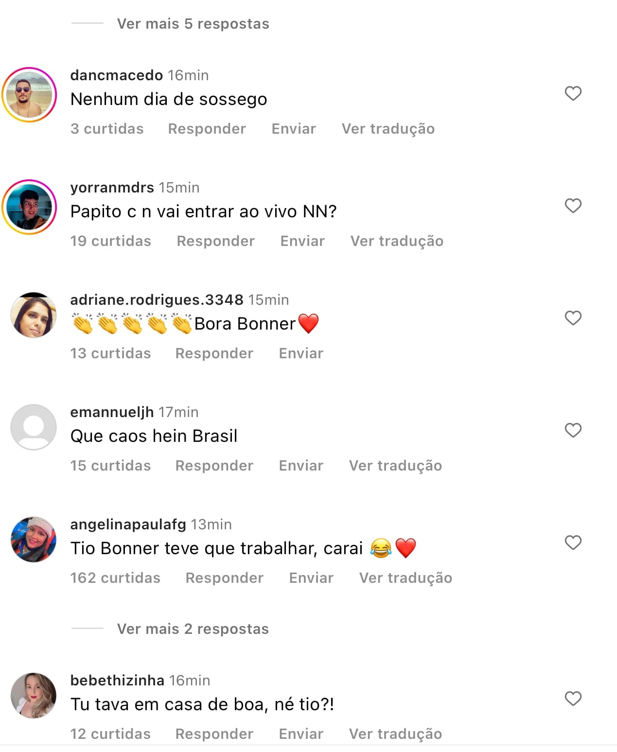 Internautas se divertiram com correria de William Bonner (Foto: Instagram) Internautas se divertiram com correria de William Bonner (Foto: Instagram)