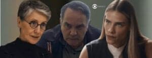 Travessia - Cidália deixa Guerra em pânico ao revelar descoberta macabra de Sara na novela das nove da Globo (Foto: Reprodução / Globo / Montagem TV Foco) Travessia - Cidália deixa Guerra em pânico ao revelar descoberta macabra de Sara na novela das nove da Globo (Foto: Reprodução / Globo / Montagem TV Foco)