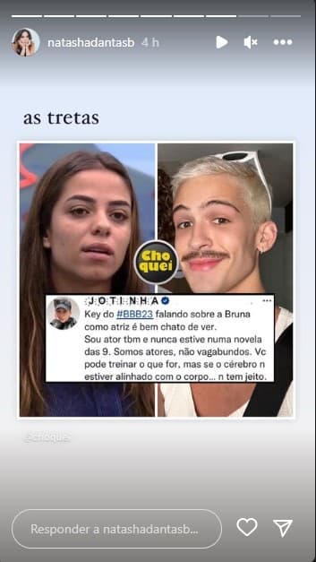 Natasha Dantas, esposa de William Bonner, expõe tretas do BBB 23 - Foto: Reprodução