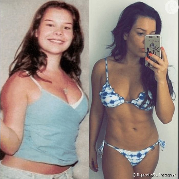 Antes e depois de Fernanda Souza (Foto: Reprodução/ Instagram) Antes e depois de Fernanda Souza (Foto: Reprodução/ Instagram)