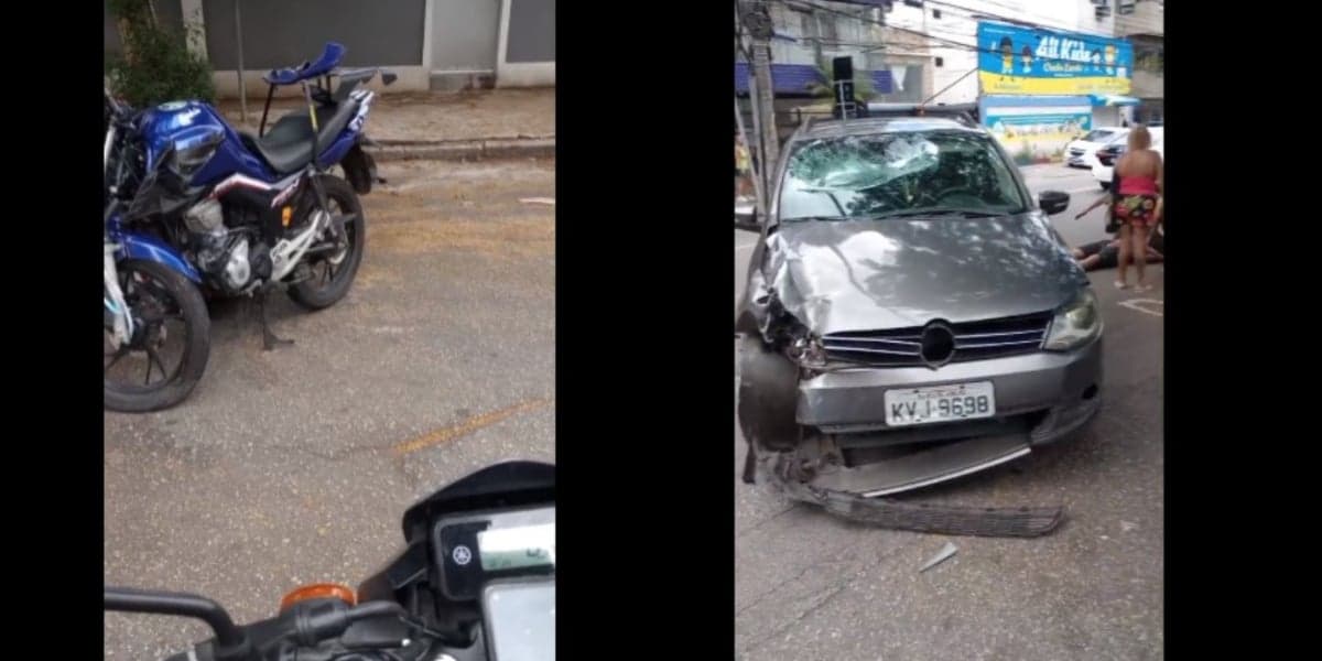 Assim ficaram os veículos envolvidos no acidente com Léo Batista - Foto; reprodução