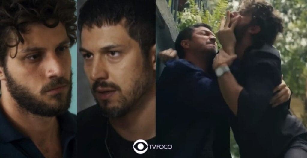 Bomba em Travessia - Ari descobre que Oto é pai de Tonho e cai na porrada com o hacker: "Desgraçado"
