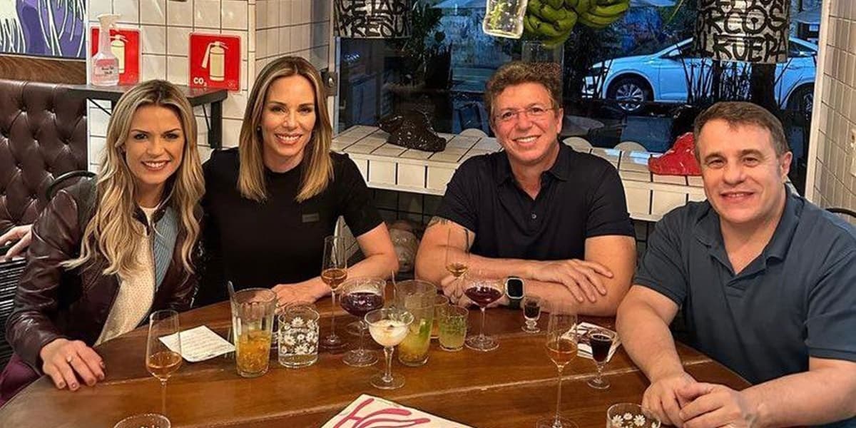 Beca Milano, Ana Furtado, Boninho e Fernando Pelegio Beca Milano, Ana Furtado, Boninho e Fernando Pelegio