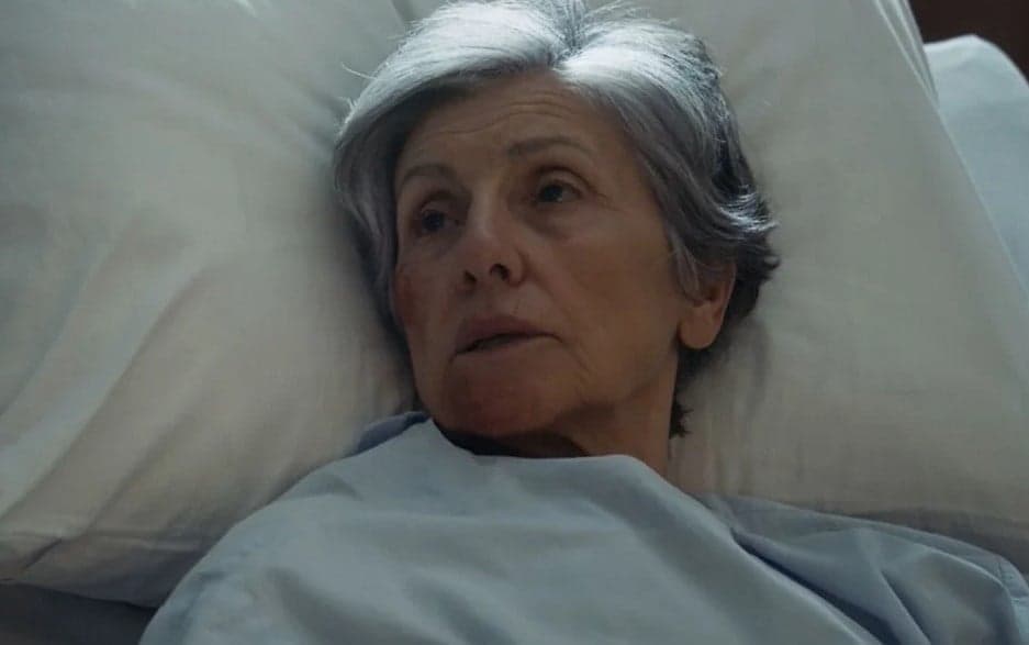 Cidália (Cassia Kis) em cena de Travessia; mesmo na cama, ela tramará contra Ari (Chay Suede) (Foto: Reprodução / Globo) Cidália (Cassia Kis) em cena de Travessia; mesmo na cama, ela tramará contra Ari (Chay Suede) (Foto: Reprodução / Globo)