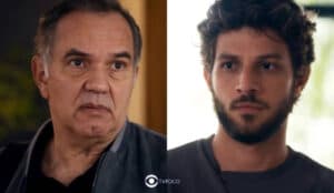 Reviravolta em Travessia - Guerra manda Ari trabalhar para ganhar o seu próprio dinheiro (Foto: Reprodução / Globo / Montagem TV Foco) Reviravolta em Travessia - Guerra manda Ari trabalhar para ganhar o seu próprio dinheiro (Foto: Reprodução / Globo / Montagem TV Foco)