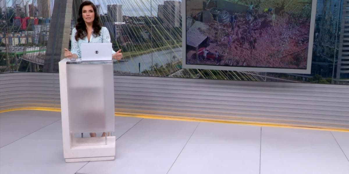 Sabina Simonato ocupou faixa de Patrícia Poeta para dar plantão (Foto: Reprodução/TV Globo) Sabina Simonato ocupou faixa de Patrícia Poeta para dar plantão (Foto: Reprodução/TV Globo)