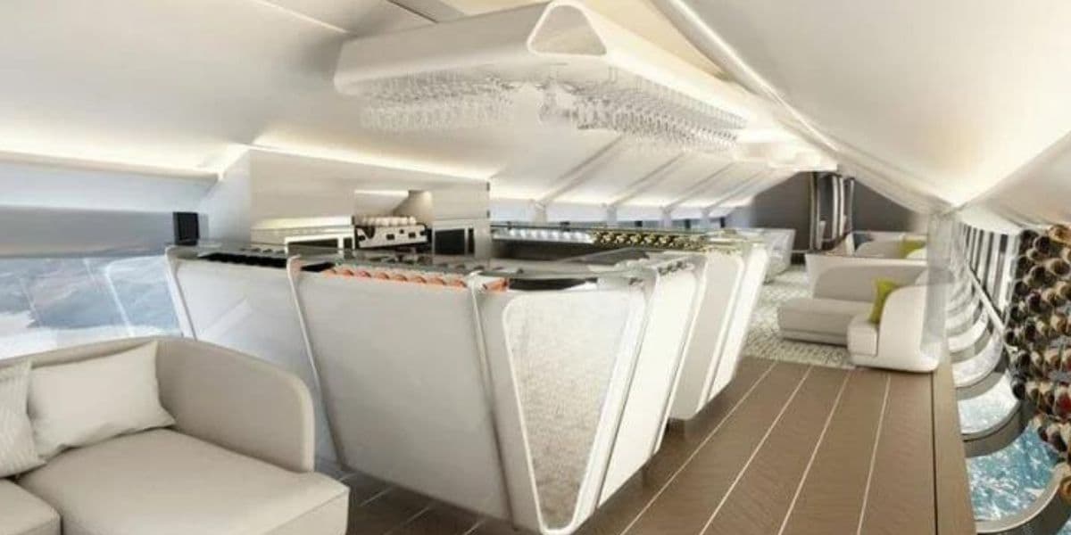Maior avião do mundo conta com piso de vidro (Foto: Airlander) Maior avião do mundo conta com piso de vidro (Foto: Airlander)