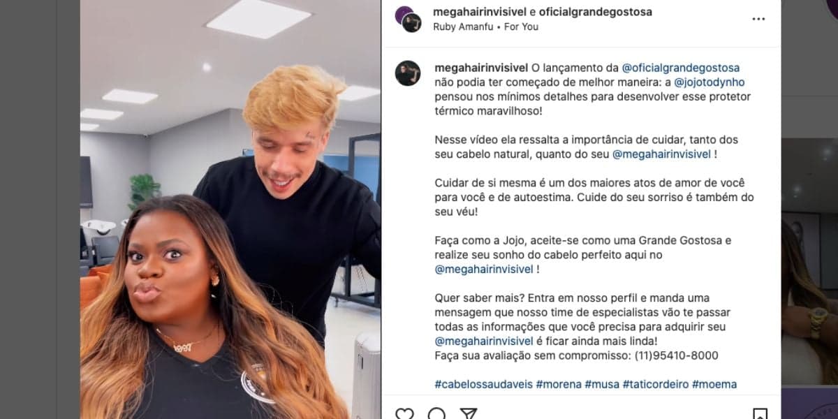 Jojo Todynho é dona da marca Grande Gostosas (Foto: Reprodução / Instagram) Jojo Todynho é dona da marca Grande Gostosas (Foto: Reprodução / Instagram)