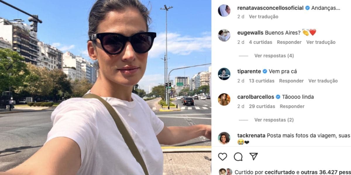 Renata Vasconcellos aproveita férias do Jornal Nacional em viagem internacional (Foto: Reprodução / Instagram) Renata Vasconcellos aproveita férias do Jornal Nacional em viagem internacional (Foto: Reprodução / Instagram)